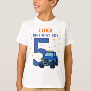 Monster Truck Name Alter Geburtstag Junge T-Shirt