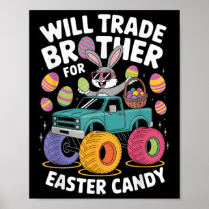 Monster Truck Niedlicher Hase wird Bruder für EAG Poster