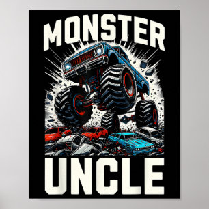 Monster Truck Onkel Vintage Monster Truck Liebhabe Poster