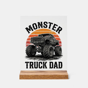 Monster Truck Papa Vintage Off Road Grafik_1 Acrylschild