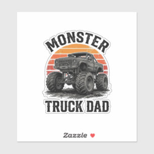 Monster Truck Papa Vintage Off Road Grafik_1 Aufkleber