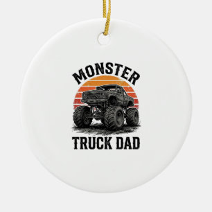 Monster Truck Papa Vintage Off Road Grafik_1 Keramik Ornament
