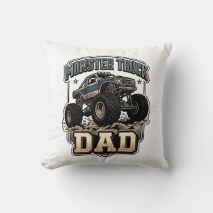 Monster Truck Papa Vintage Vector-Shirt-Design_1 Kissen