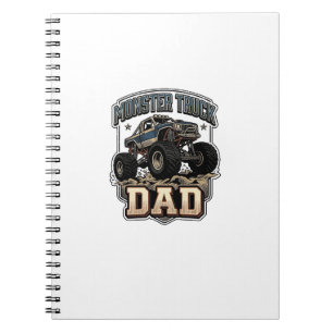 Monster Truck Papa Vintage Vector-Shirt-Design_1 Notizblock