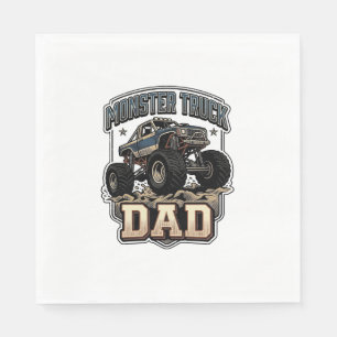 Monster Truck Papa Vintage Vector-Shirt-Design_1 Serviette