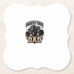 Monster Truck Papa Vintage Vector-Shirt-Design_1 Untersetzer