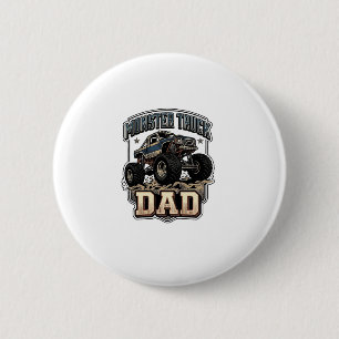 Monster Truck Papa Vintage Vektor T-Shirt Design_1 Button