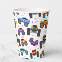 Monster-Truck-Papierbecher, Truck-Geburtstagsfeier