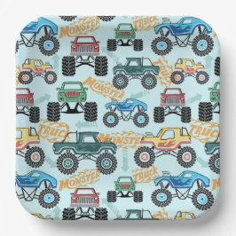 Monster-Truck-Papierteller, Jungen-Geburtstagsfeie Pappteller