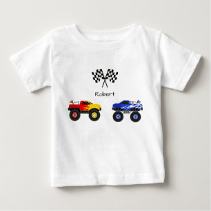 Monster Truck Personalisiert  Baby T-shirt