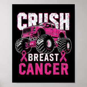 Monster Truck Pink Brustkrebs Bewusstsein Kinder b Poster