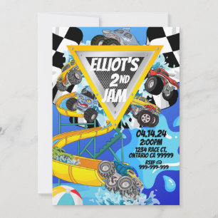 Monster Truck Pool Party Bash Einladung