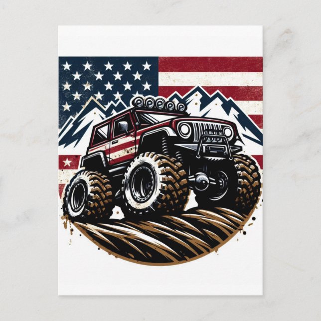 MONSTER TRUCK POST CARD POSTKARTE (Vorderseite)