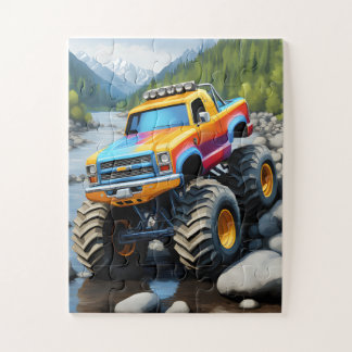 Monster-Truck-Puzzle für Kinder im Alter von 3-5 J Puzzle