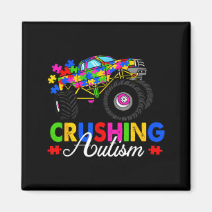 Monster-Truck-Puzzle-Teile zermalmen Autismus Magnet