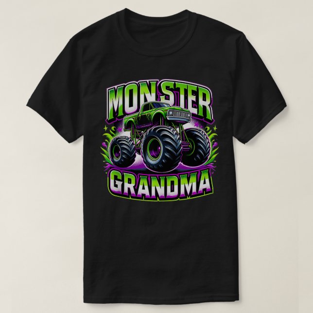 Monster Truck Race Rennfahrer Oma Mütter Da T-Shirt (Design vorne)