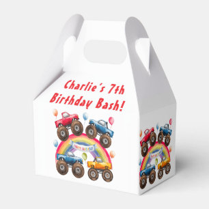 Monster Truck Rainbow Boy Birthday Bash Geschenkschachtel