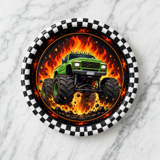 Monster-Truck-Renn-Geburtstagspapierteller Pappteller