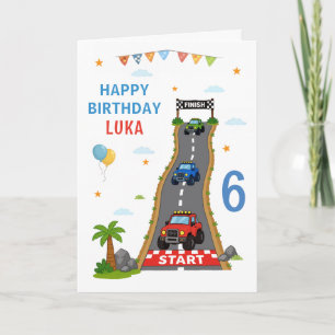 Monster Truck Rennstrecke Alles Gute zum Geburtsta Karte