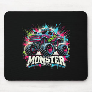 Monster Truck Retro farbenfrohe Graffiti Kleinkind Mousepad