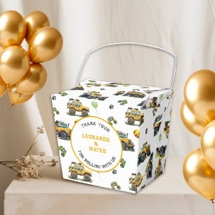 Monster Truck Safari Twin Boys Geburtstag Geschenkschachtel