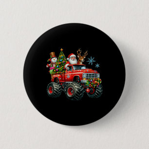 Monster Truck Santa Reindeer Weihnachtsbaum Kinder Button