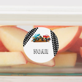 Monster Truck School Name Labels Etiketten