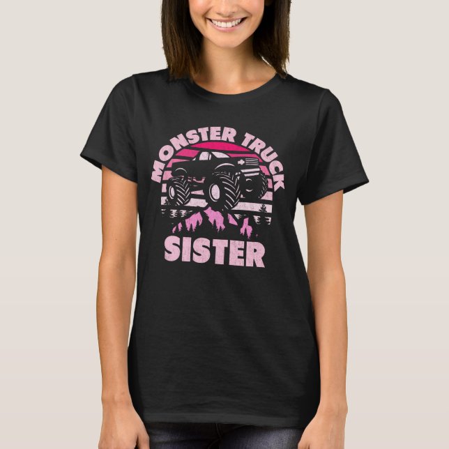Monster Truck Sister Match Family Monster Truck T-Shirt (Vorderseite)