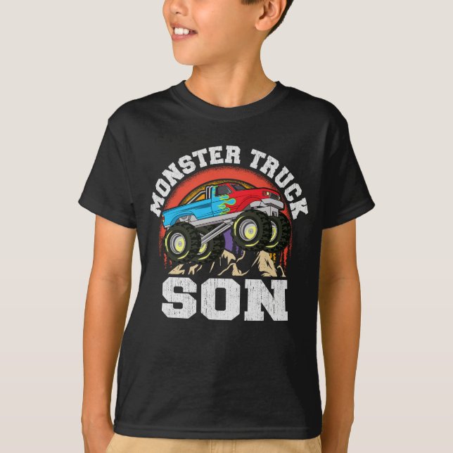 Monster Truck Son Matching Family Monster Truck T-Shirt (Vorderseite)