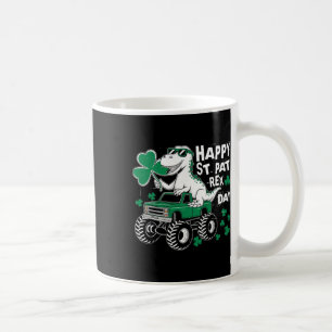 Monster Truck St. Patrick's Day Dinosaur Glücklich Kaffeetasse