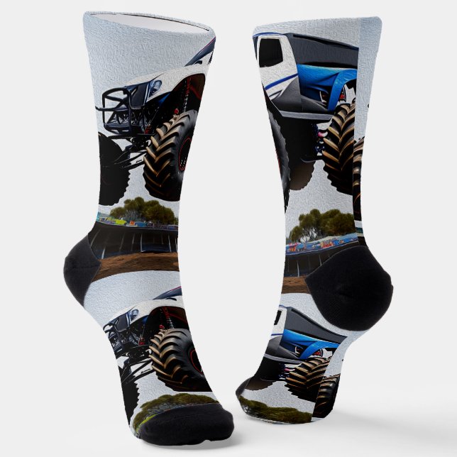 Monster Truck Start, Crew Socken (Gewinkelt)