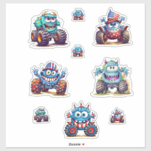 Monster Truck Stickers for Fun Play! Aufkleber