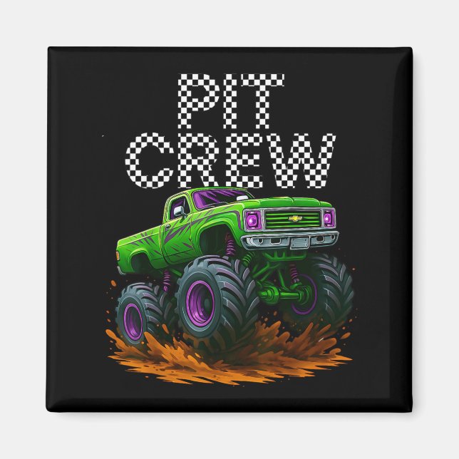 Monster Truck T Crew Family Matching Birthday Part Magnet (Vorne)