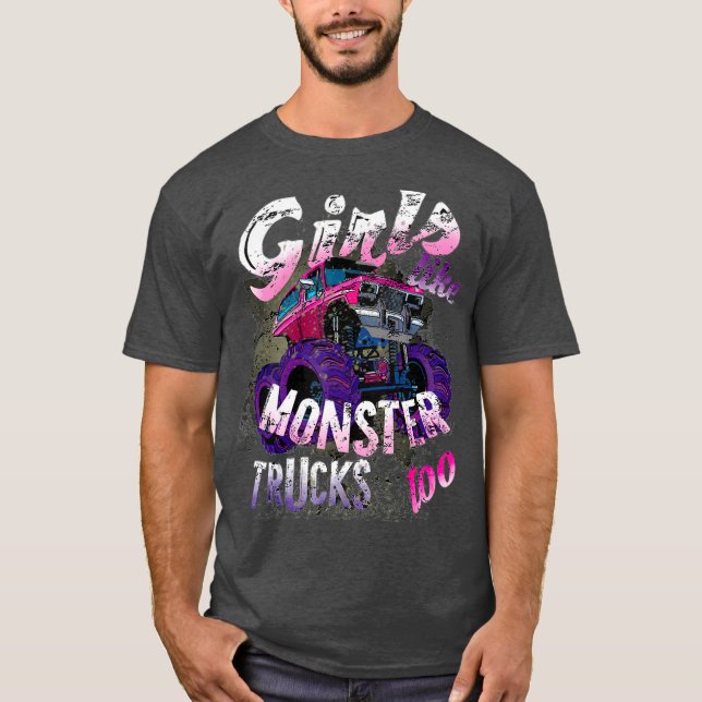 Monster Truck T Shirt Girls wie Monster auch (Vorderseite)
