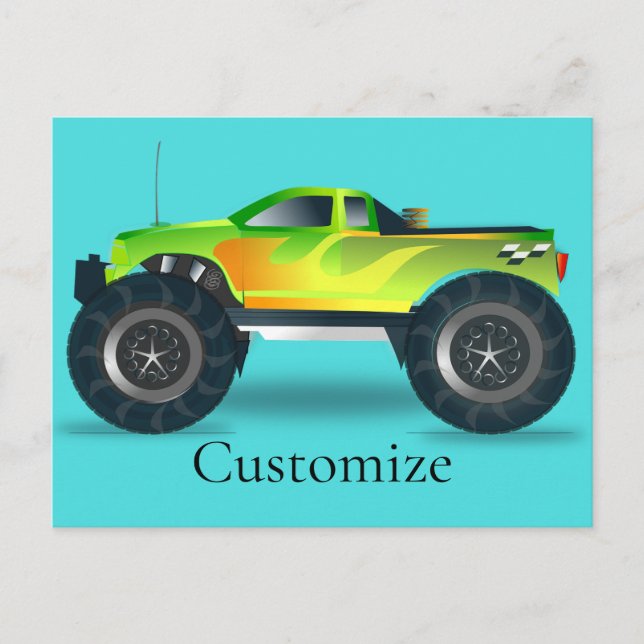 Monster Truck Thunder_Cove Feiertagspostkarte (Vorderseite)