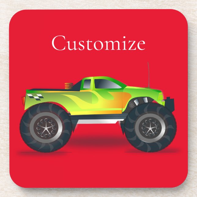 Monster Truck Thunder_Cove Getränkeuntersetzer (Vorderseite)