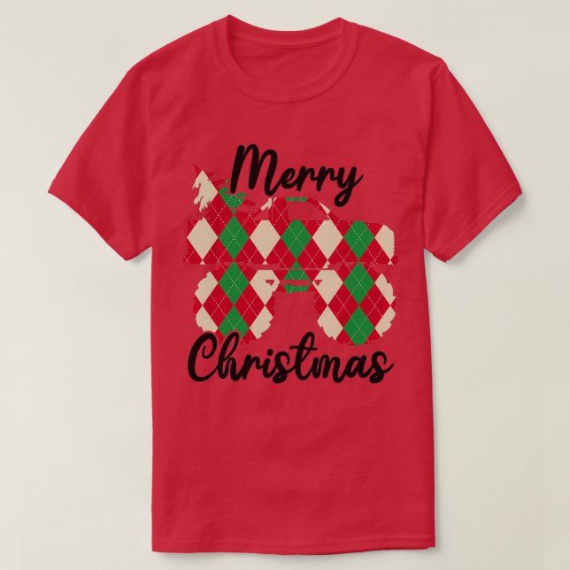 Monster Truck Ugly Sweater Merry Xmas Evergreen Ha T-Shirt (Design vorne)
