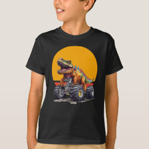 Monster-Truck und T-Rex-Dinosaurier T-Shirt