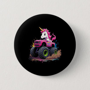 Monster Truck Unicorn Geburtstagsparty Monster Tru Button