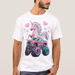 Monster Truck Unicorn Girl Geburtstagsparty Monste T-Shirt