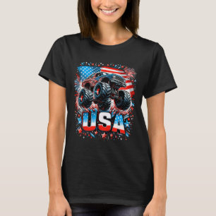 Monster Truck USA Amerikanische Flagge 4. Juli T-Shirt