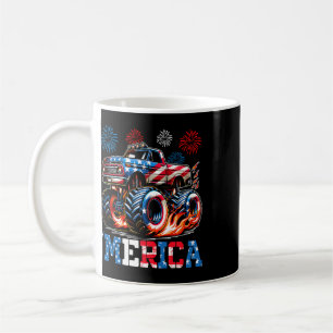 Monster Truck USA-Flagge Patriotische Kleinkinder Kaffeetasse