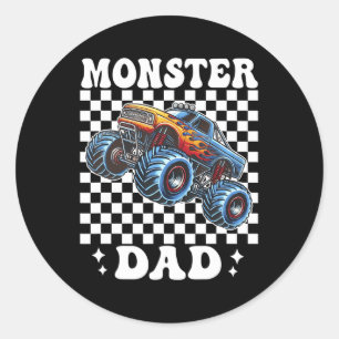 Monster Truck Vater Monster Truck sind mein Jam Tr Runder Aufkleber