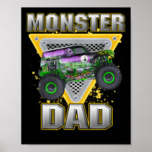 Monster Truck Vater Vathage Day Monster Truck sind Poster