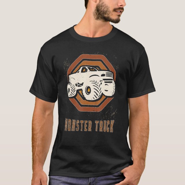 Monster Truck Vintag Retro Klassische Liebe T-Shirt (Vorderseite)