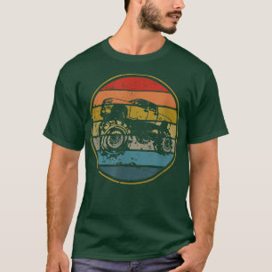 Monster Truck Vintage Retro Style Sonnen-Design T-Shirt