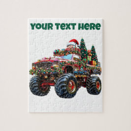 Monster Truck Weihnachten - Editierbares Puzzle