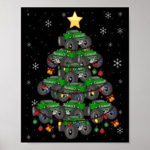 Monster Truck Weihnachtsbaum Weihnachten Weihnacht Poster