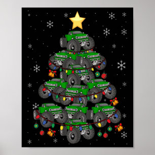 Monster Truck Weihnachtsbaum Weihnachten Weihnacht Poster