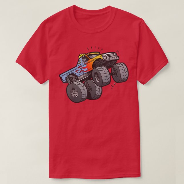 MONSTER TRUCK Wheelie Mono  T-Shirt (Design vorne)